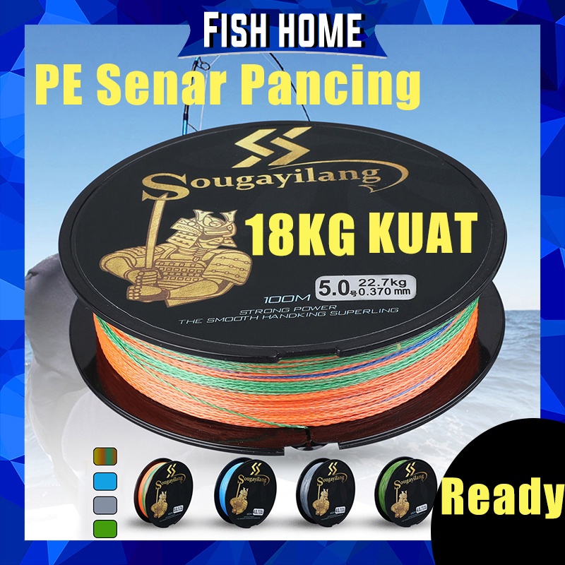 Sougayilang 100M Warna Hijau Lumut PEX 4  Senar Pancing Fishing Line Strength 5.5kg-18.0kg Sangat kuat