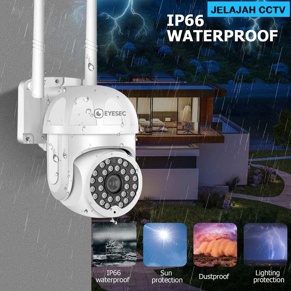 KAMERA EYESEC IP Kamera Outdoor CCTV Wifi 1080P Waterproof Camera CCTV PTZ Kamera Pengintai NVR/DVR 