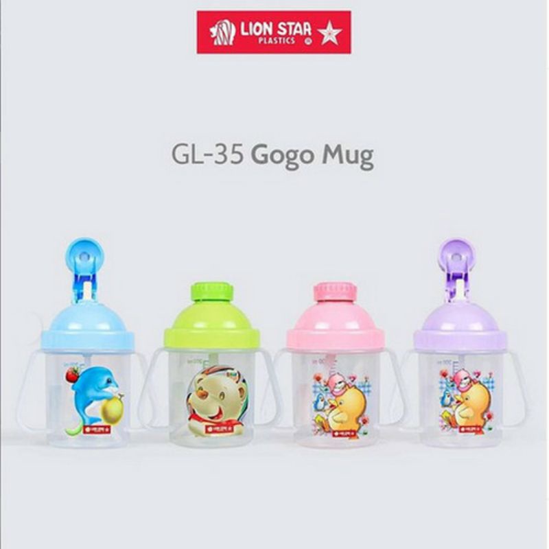 [ ⭐⭐⭐⭐⭐ ] BOTOL MINUM ANAK sedotan balita LION STAR GOGO MUG GL-35 ASLI ORIGINAL