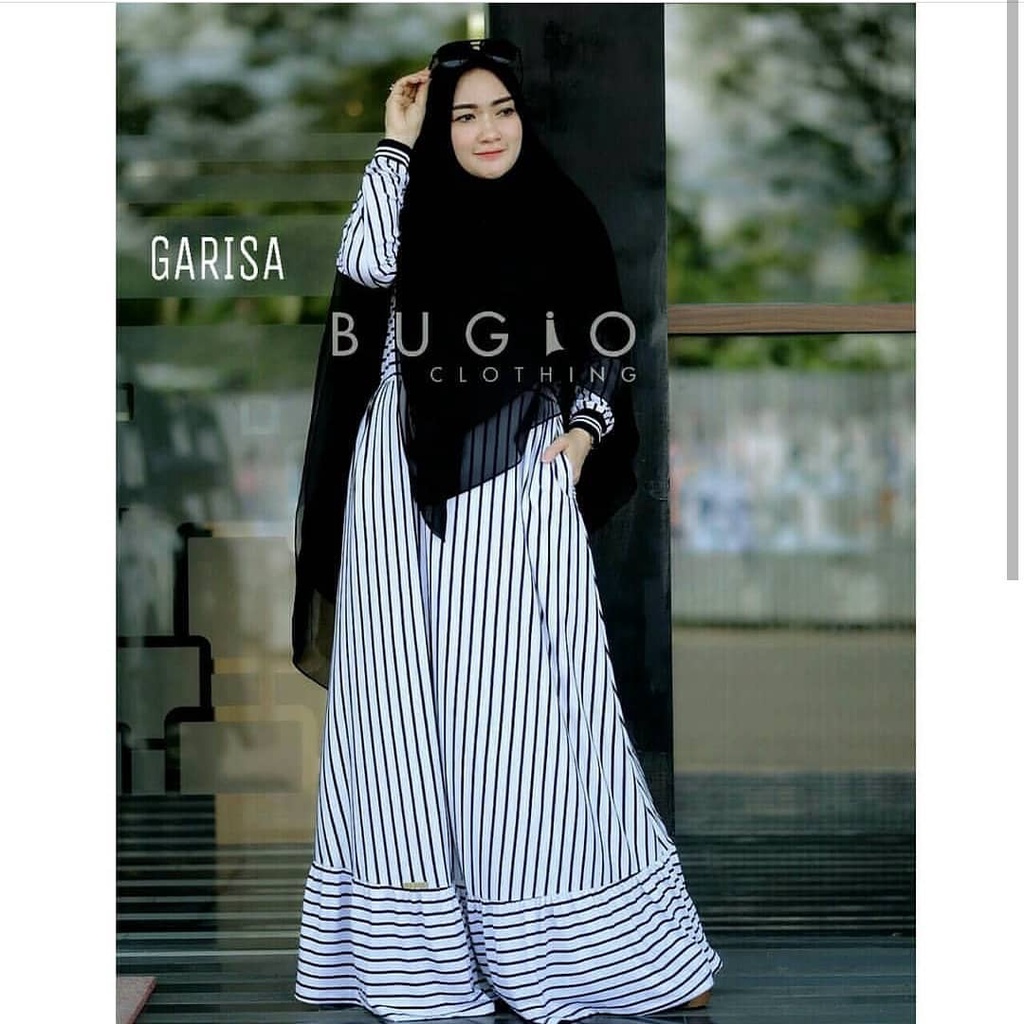 [BUGIO CLOTHING) GAMIS SYARI / CASUAL /DRESS ONLY "GARISA / ELENA" by Bugio clothing