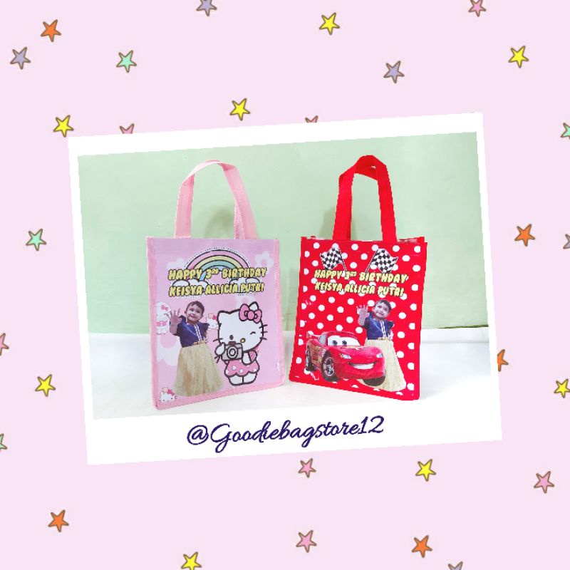 

tas mika hello Kitty tas mika cars tas ultah tas custom free design
