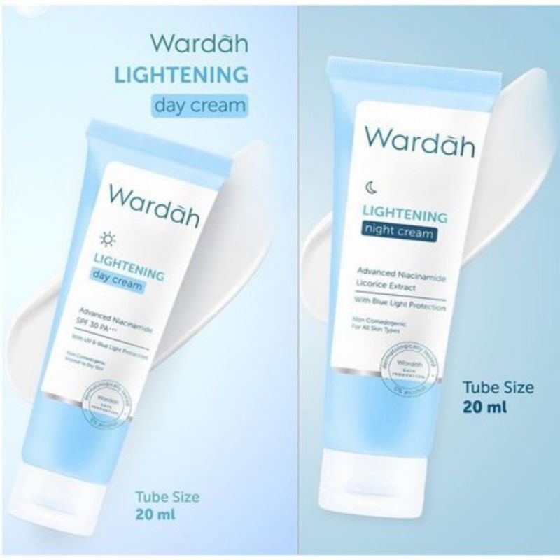 Wardah Paket Lengkap Glowing Siang Malam Lightening