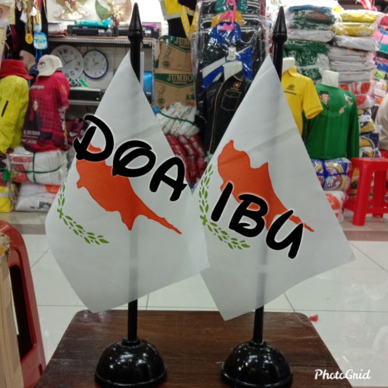 

best seller tiang kayu meja+bendera CYPRUS ready stock