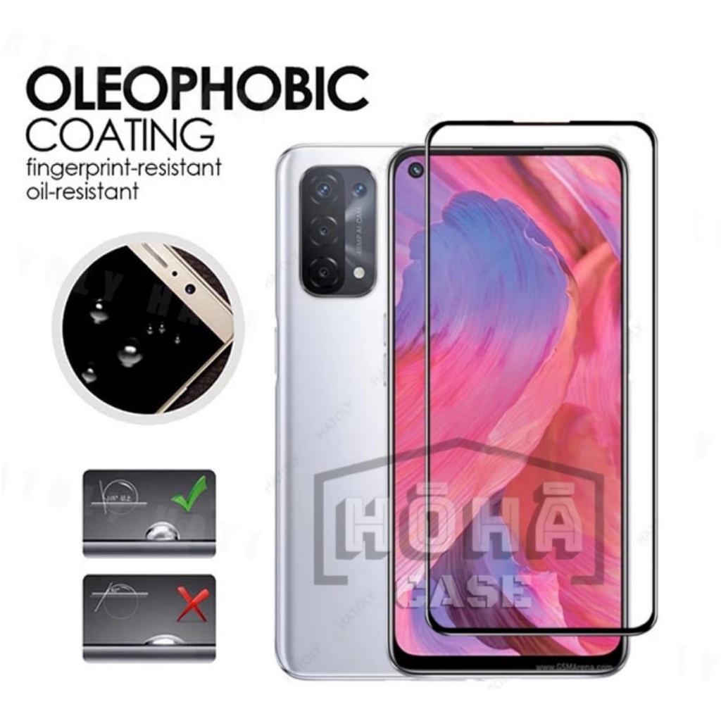 PROMO 2in1 Tempered Glass OPPO A74 5G TG Layar FULL COVER Black Premium Free GarSkin Carbon flexible