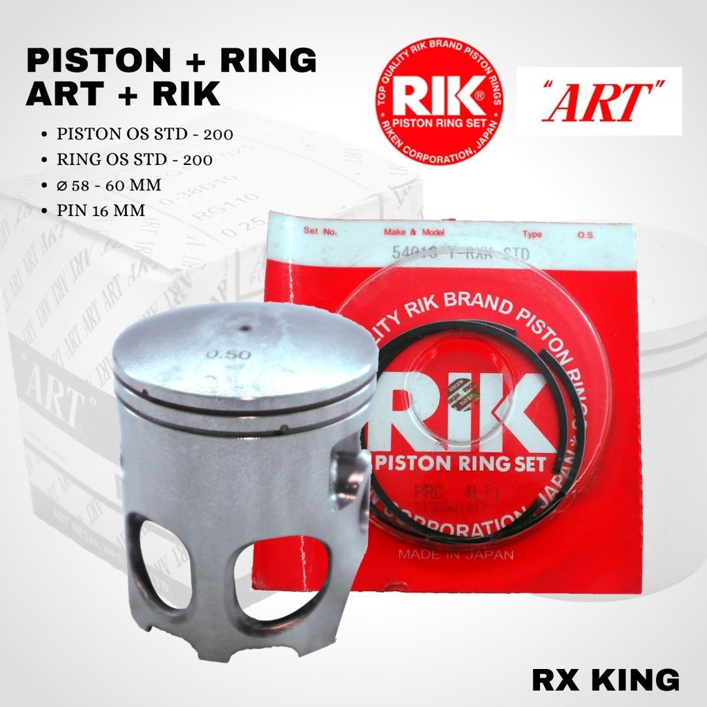 Seher Piston set ART Rx king + RING OS STD - 200