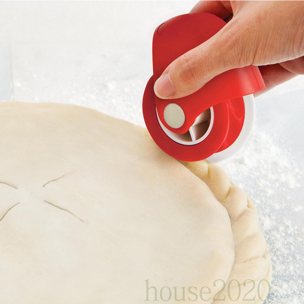 [HOUSE2020]Pastry Wheel Decorator Pie DIY Cutter Bread Kitchen Rolling Dessert Beautiful Plastic Roller