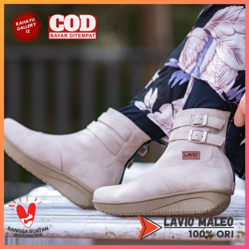 Sepatu Wanita Boots Kekinian Cewek Korea Original Lavio Maleo