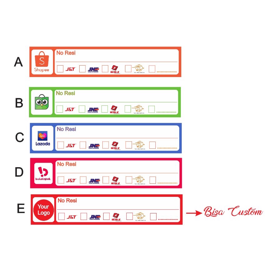 

Sticker Resi pengriman
