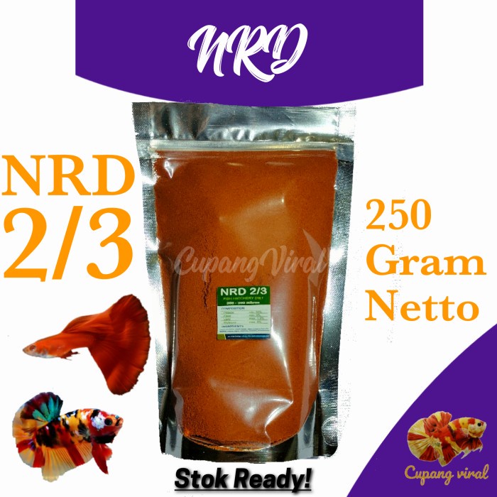 Pelet NRD 2/3 250 Gram - Pelet Cupang Guppy dan Ikan Kecil Lainnya