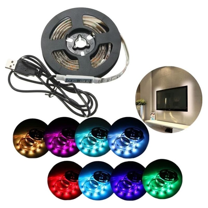 lampu led strip RGB PC TV komputer USB kontroller