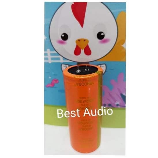 Elco capacitor Vendora orange 100volt 22000 uf 100 volt 22000 micro farad