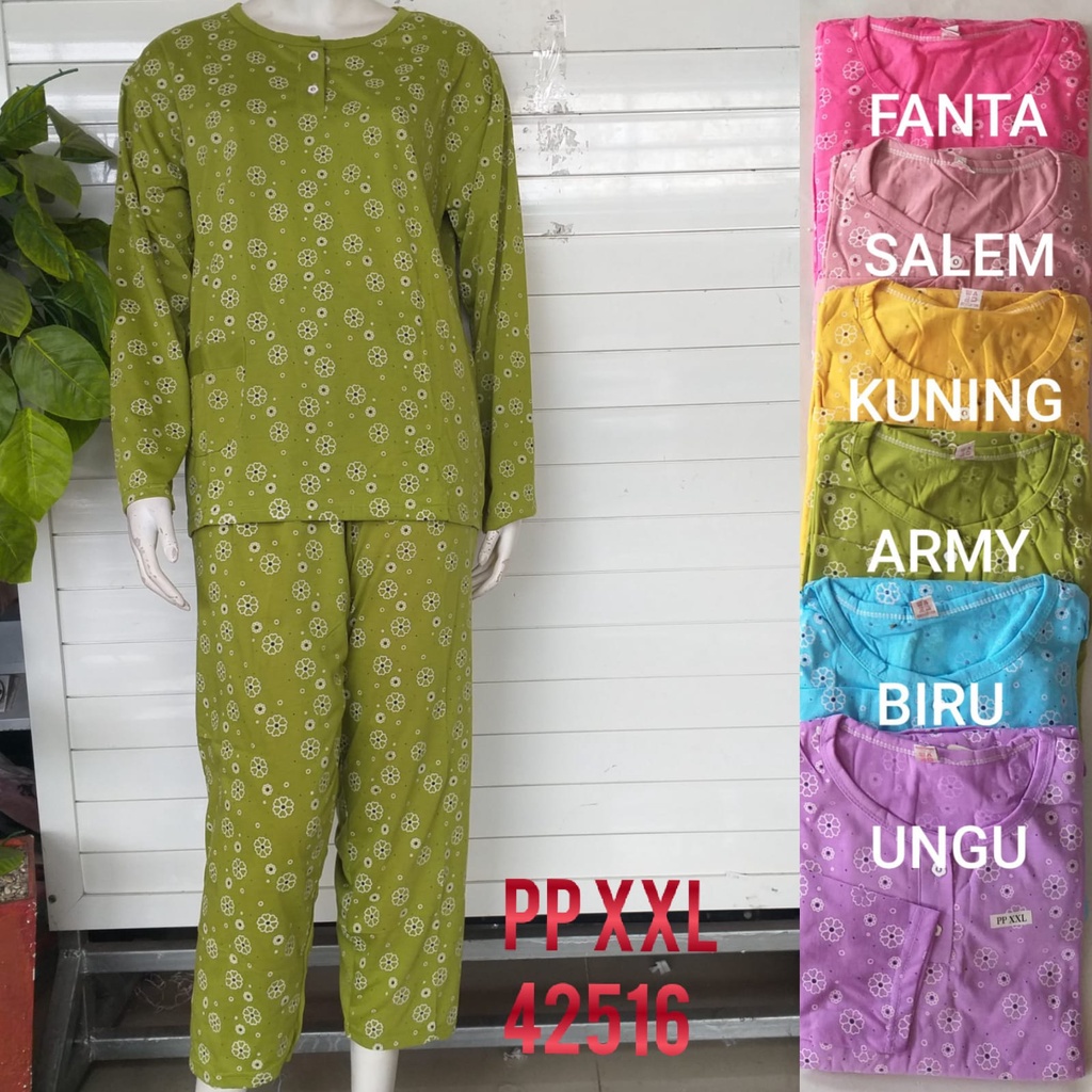 gof BABYDOLL THEDDA PP JUMBO Dewasa Standart Setelan Baju Tidur Busui Celana Panjang Lengan Panjang Piyama