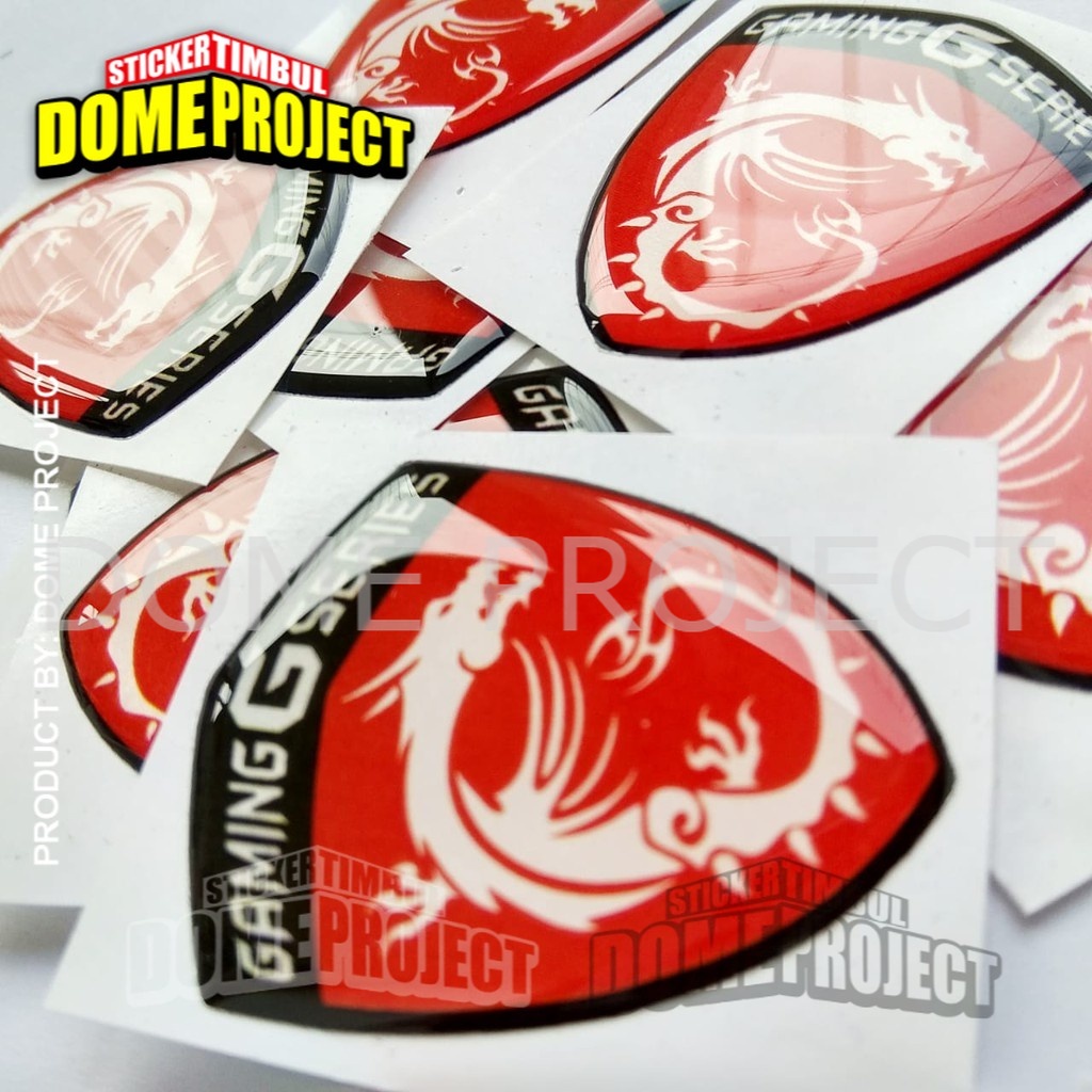 EMBLEM MSI GAMING EMBLEM STIKER RESIN LENTUR AKESORIS KOMPUTER GAMING STIKER KOMPUTER STIKER LAPTOP