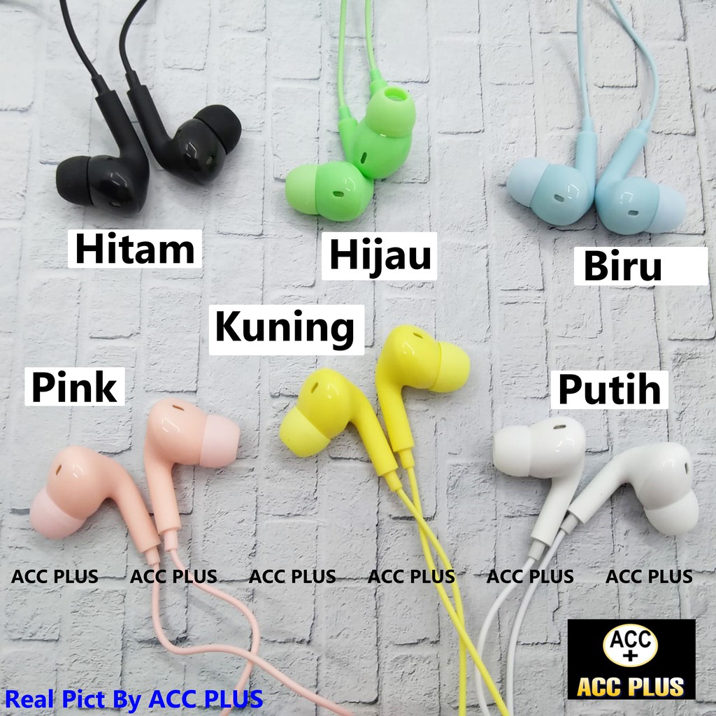 EARPHONE MACARON U28 HANDSFREE HEADSET MURAH STEREO MACARON U 28 WITH MICROPHONE