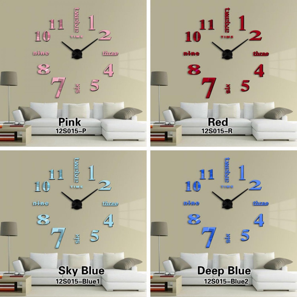Taffware Jam Dinding Besar DIY Giant Clock Quartz 80-130cm - DIY-101