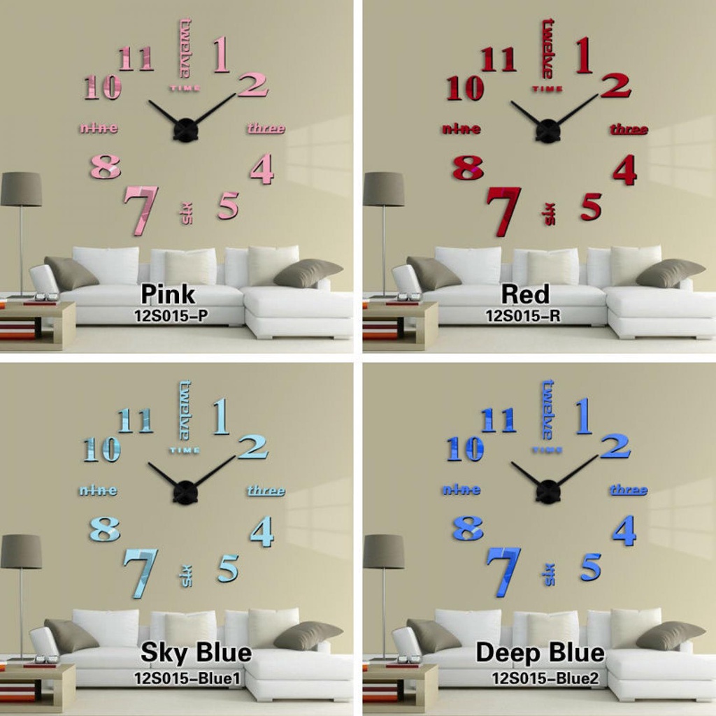 (BISA COD) FTIHSHP Jam Dinding Besar DIY Giant Clock Quartz 80-130cm - DIY-101