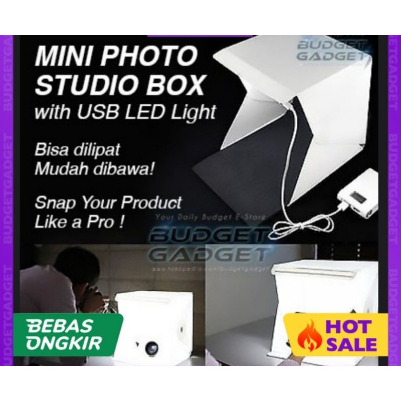 Mini Photo Studio Box Portable Lampu LED (UNTUK FOTO PRODUK)