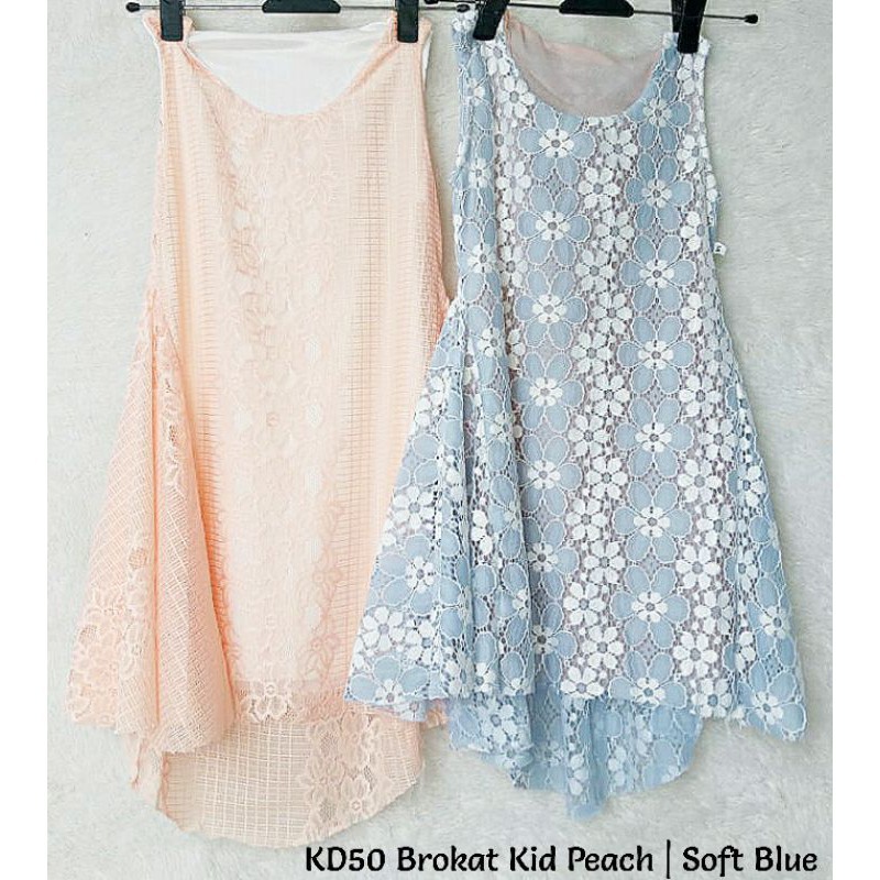 Dress Anak Brokat Impor Furing Flower Party Gaun Pesta Kid Import Fashion Kid KD50