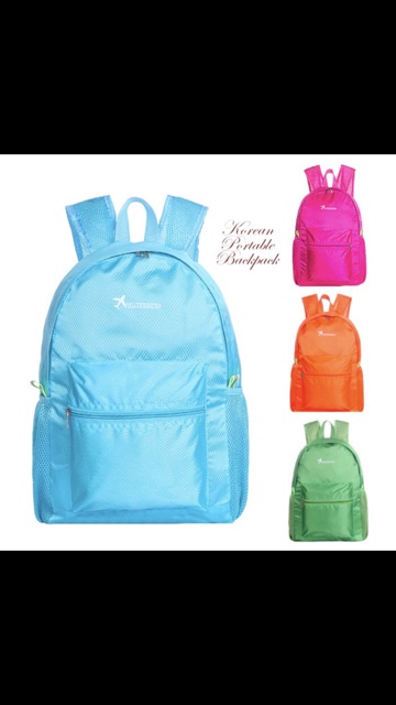 Korean portable backpack ( tas panggung yang bisa dilipat jadi kecil) ok  good quality