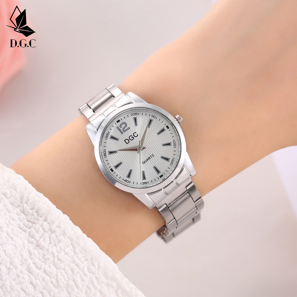 DGC Jam Tangan Fashion Wanita Jam Tangan Pasangan Kelas Atas Jam Tangan Tali Baja Pria couple C91