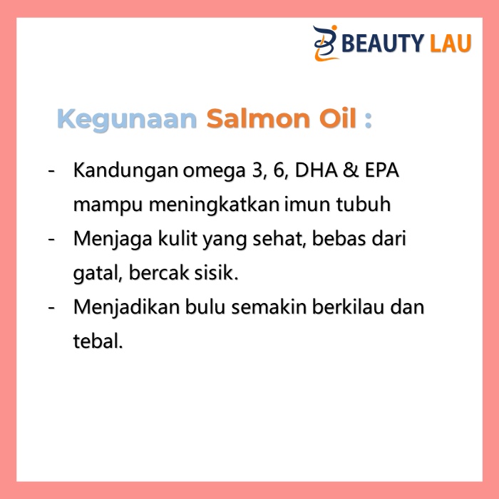 SALMON OIL KAREIN MINYAK IKAN SALMON UNTUK KUCING ANJING PREMIUM  FISH OIL SUPPLEMENT SUPLEMEN PERAWATAN KULIT BULU KUCING ANJING