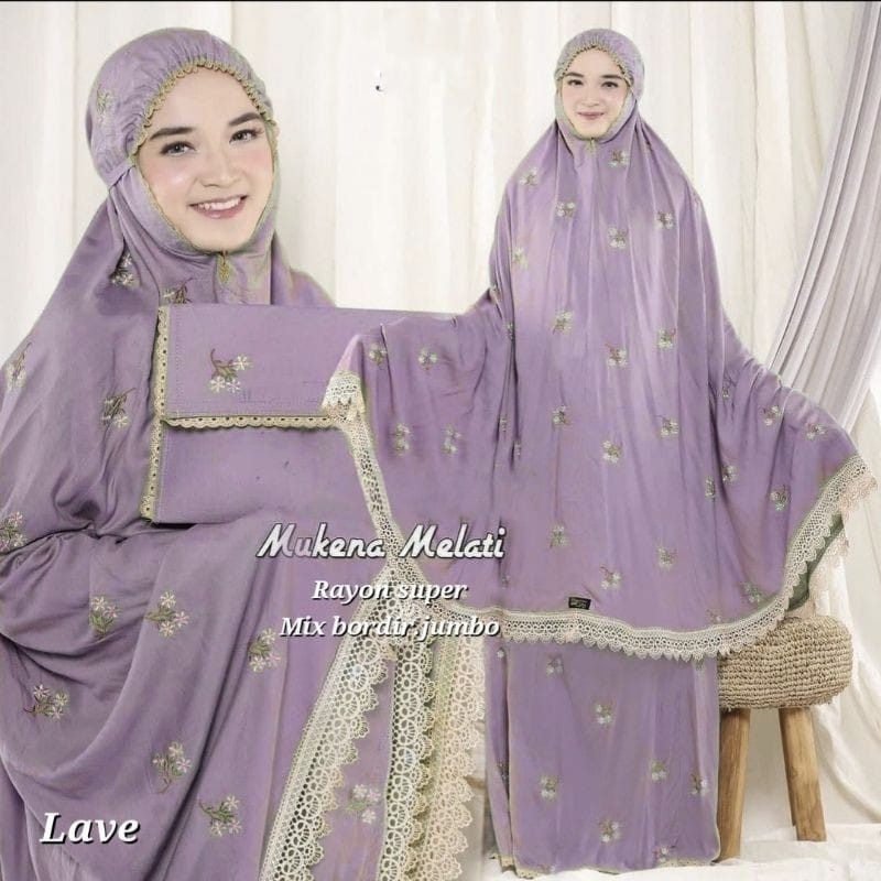 MUKENA MELATI TERBARU 2021 MUKENA RAYON PREMIUM BORDIR FULL AMINAH MUKENA JUMBO DEWASA MUKENA