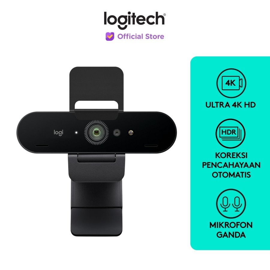 Webcam Logitech Brio Ultra HD 4K (960-001196) - Garansi Resmi 1 Tahun