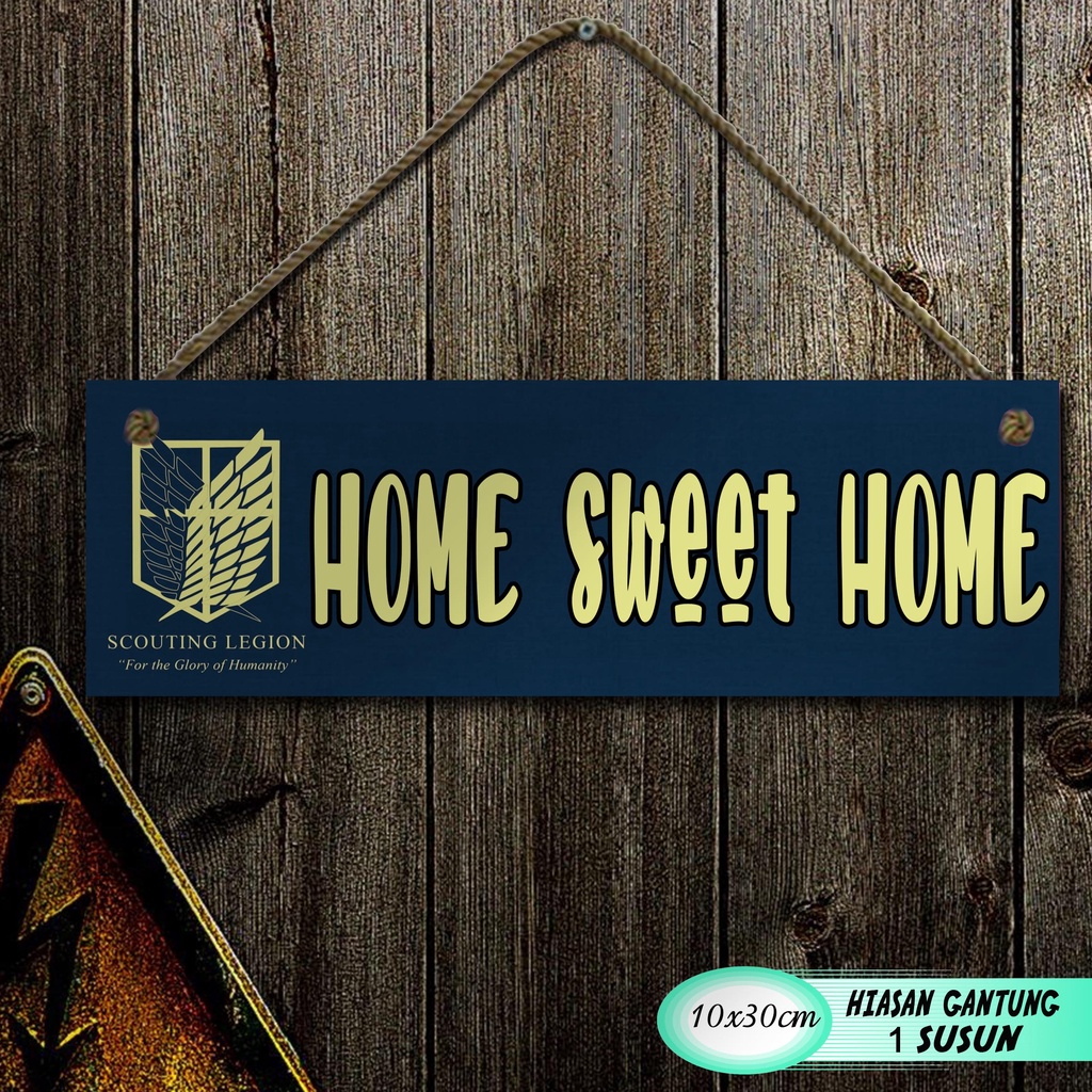 Hiasan dinding pintu pajangan pintu ANIME ATTACK ON TITAN shabby walldecor poster kayu walldecor