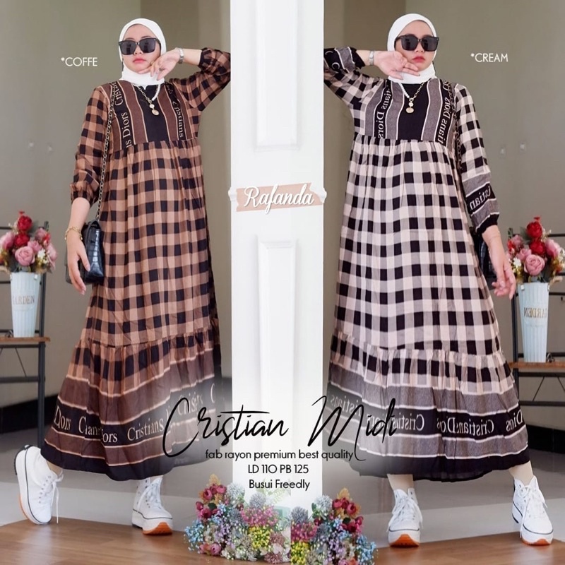 DRESS WANITA CRISTIAN MIDI BY RAFANDA