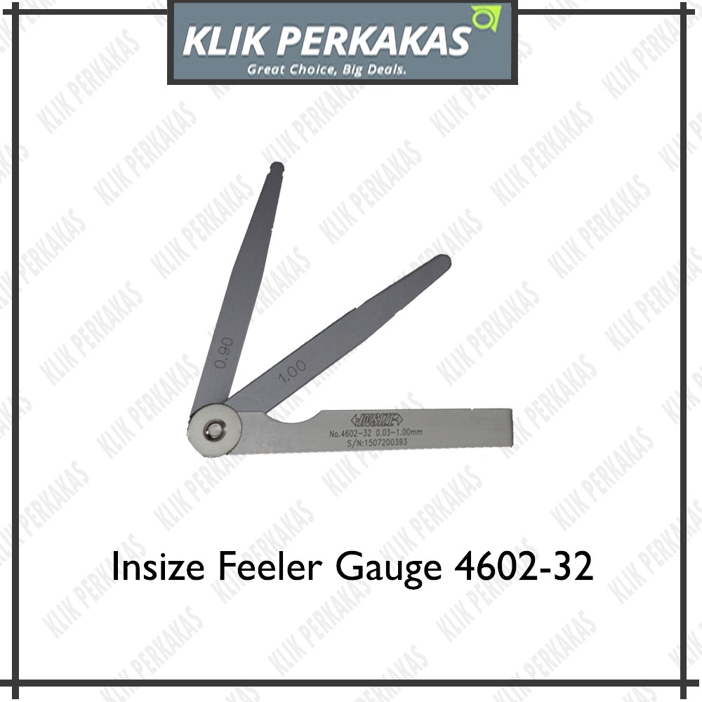 INSIZE 4602-32 FEELER GAUGE GAGE 32 PCS 0.03-1.0MM - PENGUKUR KETEBALAN