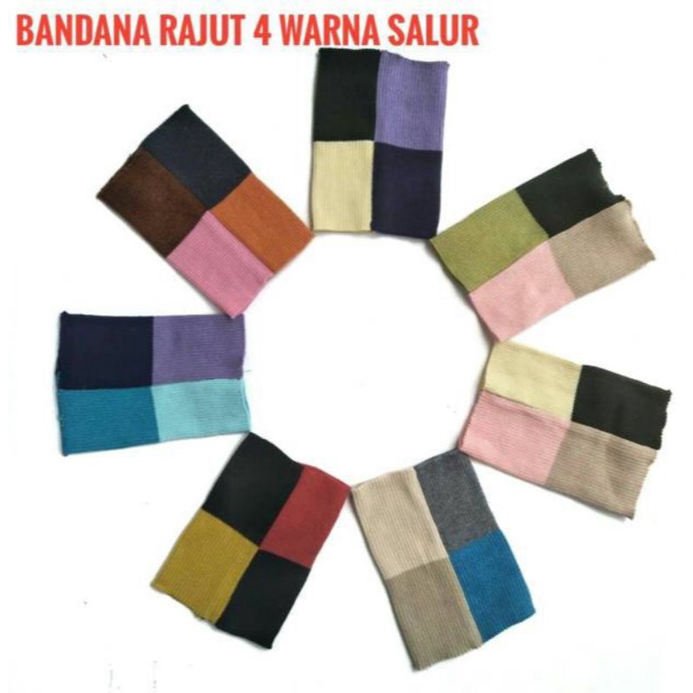 Bandana Ciput Rajut 4 warna Random Premium inner Murah