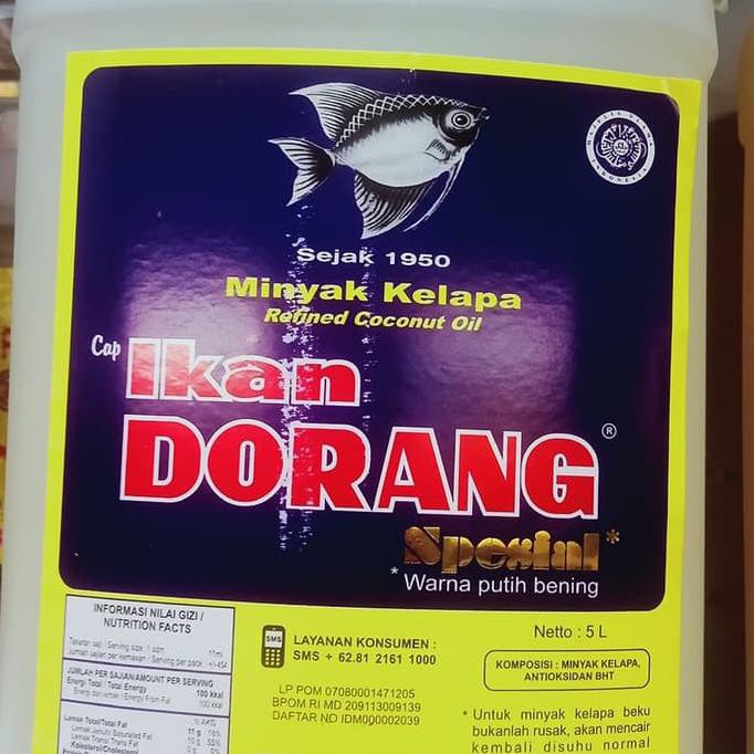

BISA BAYAR DI TEMPAT IKAN DORANG MINYAK GORENG 5 liter Kode 504