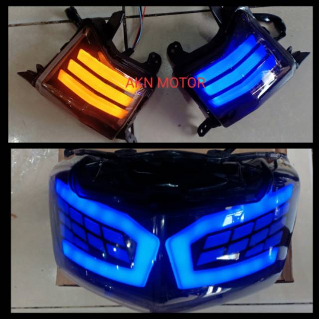 lampu stop plus lampu sen depan nmax 155 old stoplamp plus sein nmax lama