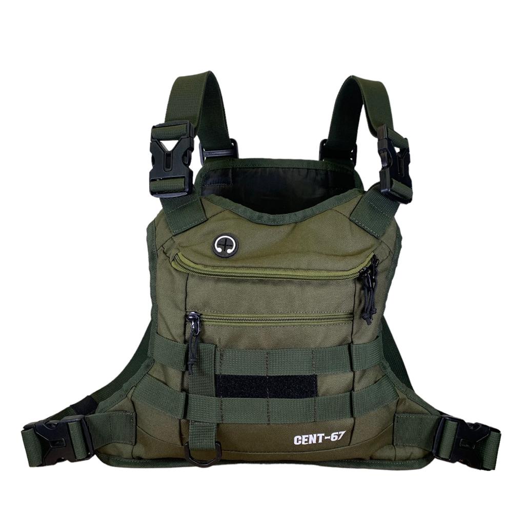 TAS DADA PRIA TACTICAL ORIGINAL CENT-67 MODEL ROMPI GREEN ARMY / CHEST RIG BAG CENT-67 ORIGINAL / CHEST BAG PREMIUM ORIGINAL CENT-67