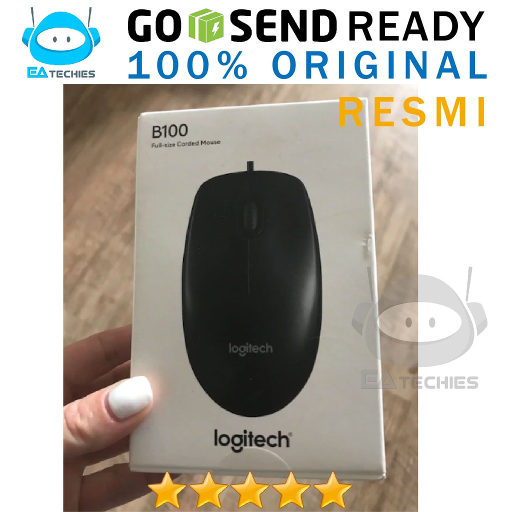 Mouse Logitech B100 USB Original Garansi Resmi Logitech