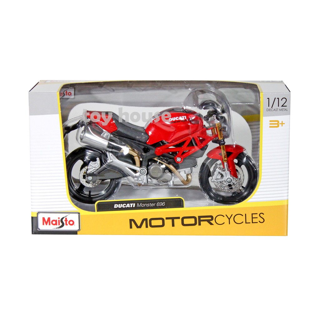BFamzTH Maisto Diecast Ducati Monster 696 1 12 Miniatur Motor Ducati