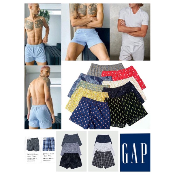 GAP MAN BOXER Celana Pendeka Laki - Laki Sisa Ekspor Original Branded