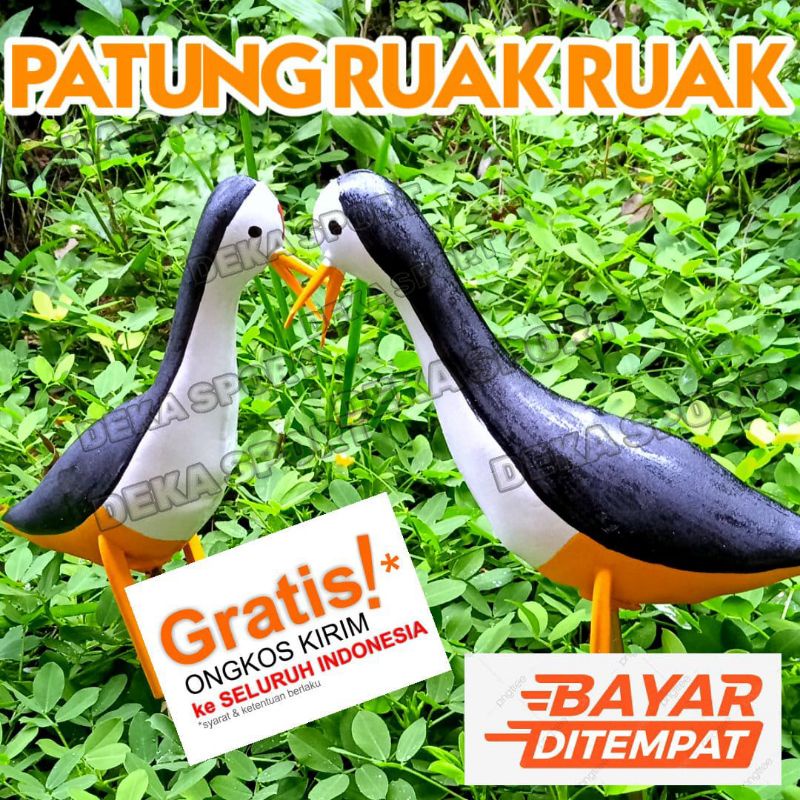 Jontrot Boneka Patung Ruak Ruak/Patung Burung Ruak Ruak.