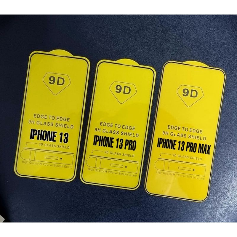 TEMPERED GLASS 9D FULL COVER FULL GLUE IPHONE 14 14 PRO 14 MAX 14 PRO MAX 13 PRO 13 PRO MAX 12 12 PRO 6.1