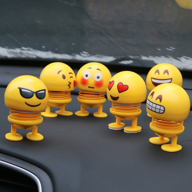 Grosir - B516 Boneka Emoticon (BOLA LAMPU JUAL PISAH) / Emoji Goyang / Emoji doll LED Shaking Head