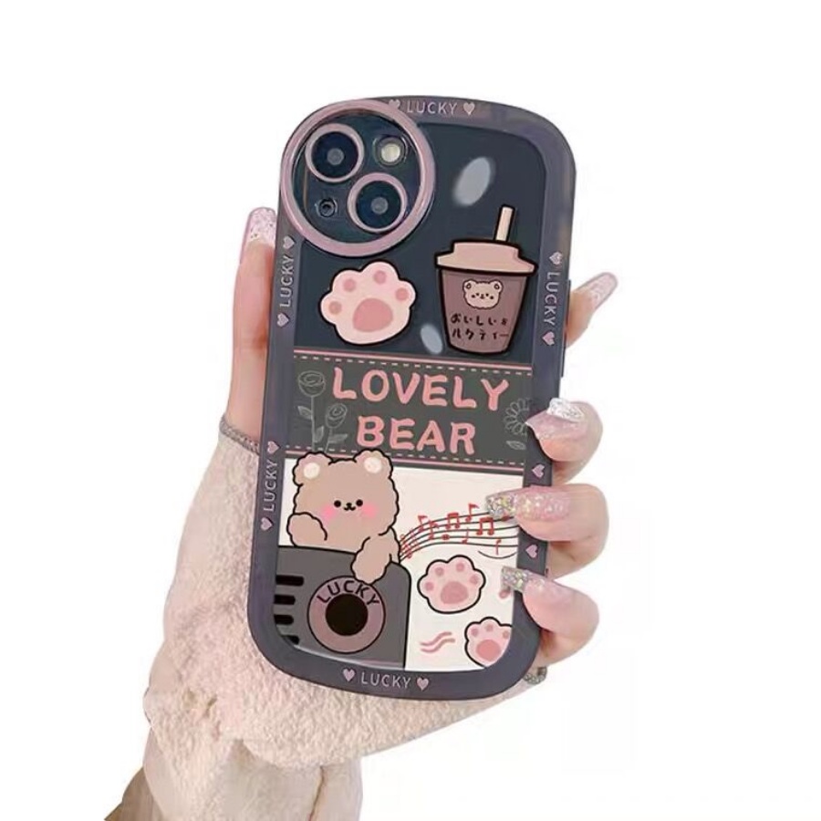 Soft Case Bahan Silikon Motif Beruang Untuk Realme C35 C11 2021 C25Y C21 5 5i 6i C3 C25 C25s C15 C12 C2