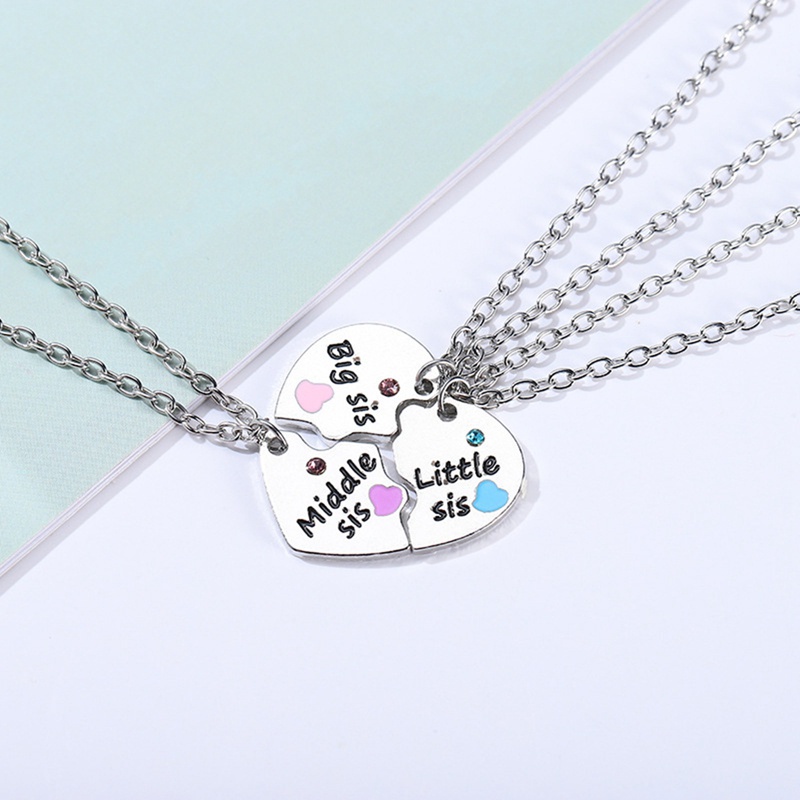 Fancyqube 3pcs / Set Kalung Best Friend Forever Bff Friend Untuk Hadiah