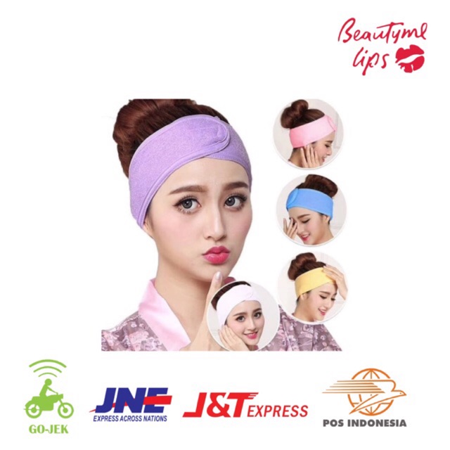 Hair BAND MASKER / bandana bando mandi / bahan handuk / bandana headband cuci muka masker wajah