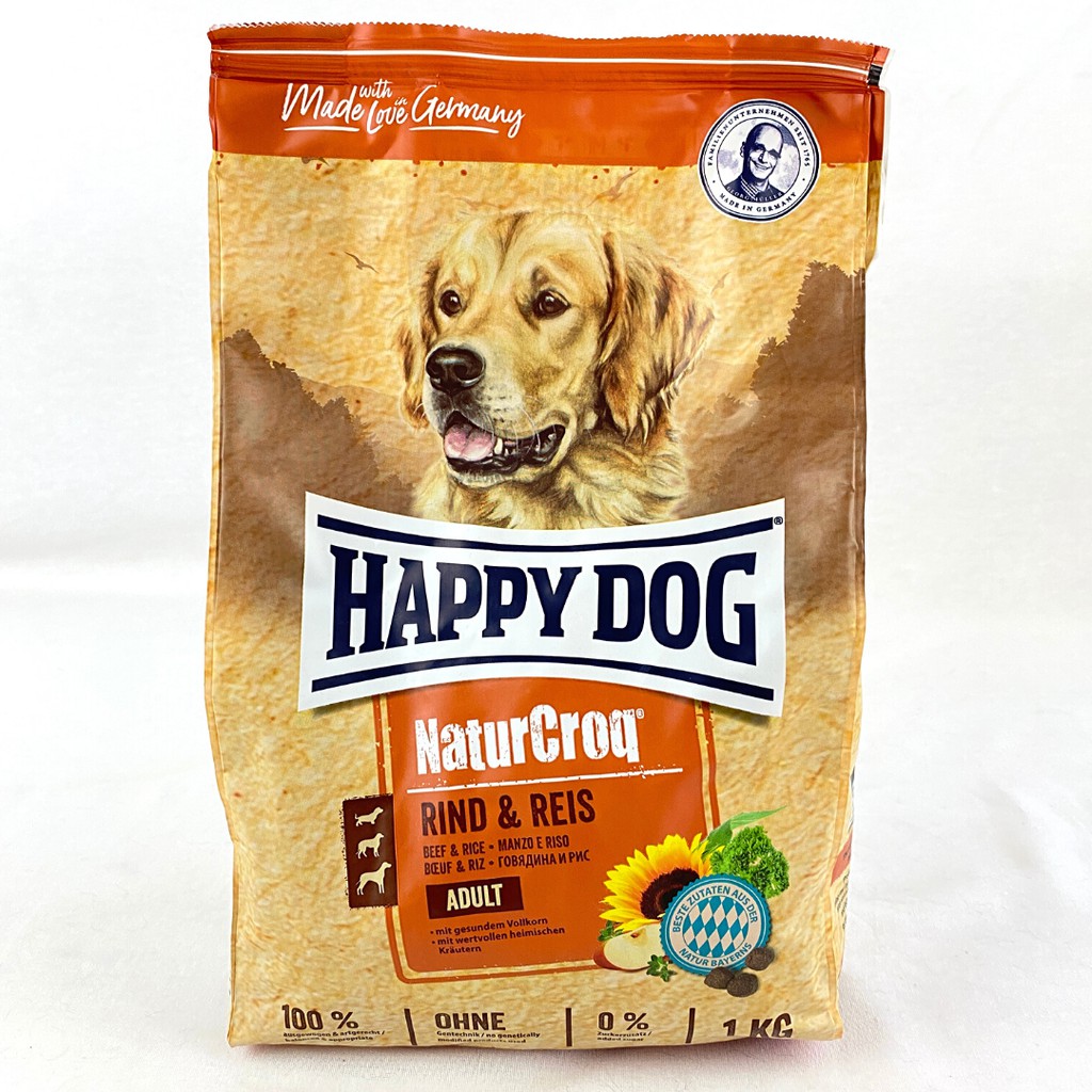 

HAPPYDOG Makanan Anjing NATURCROQ Beef and Rice 1kg