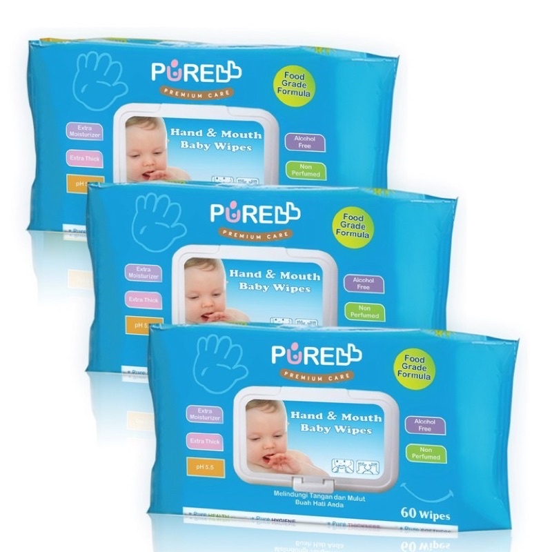 Pure Baby Hand &amp; Mouth Aloevera Wipes Buy 2 Get 1