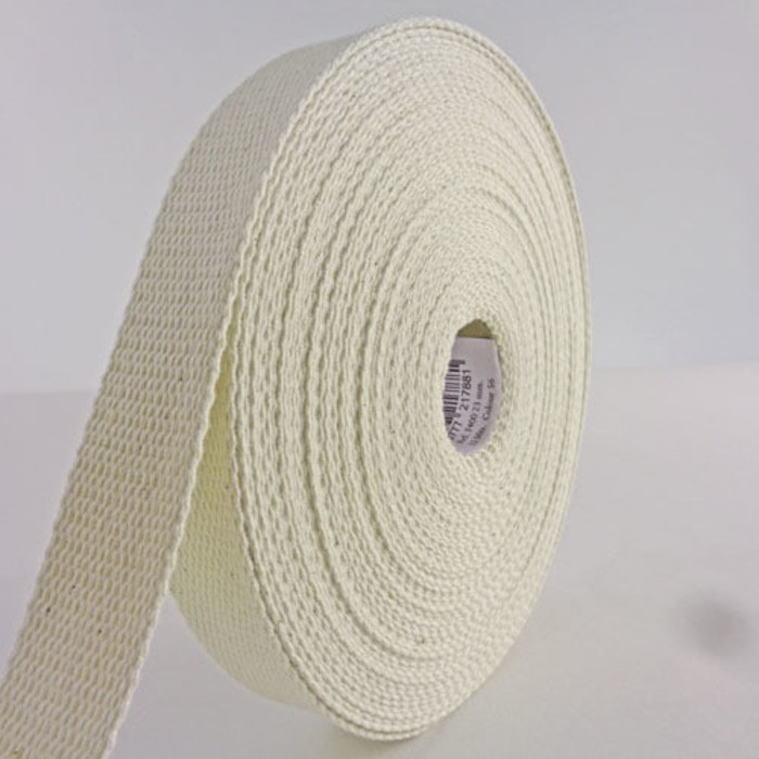 Webbing Katun warna Natural Lebar 3 cm