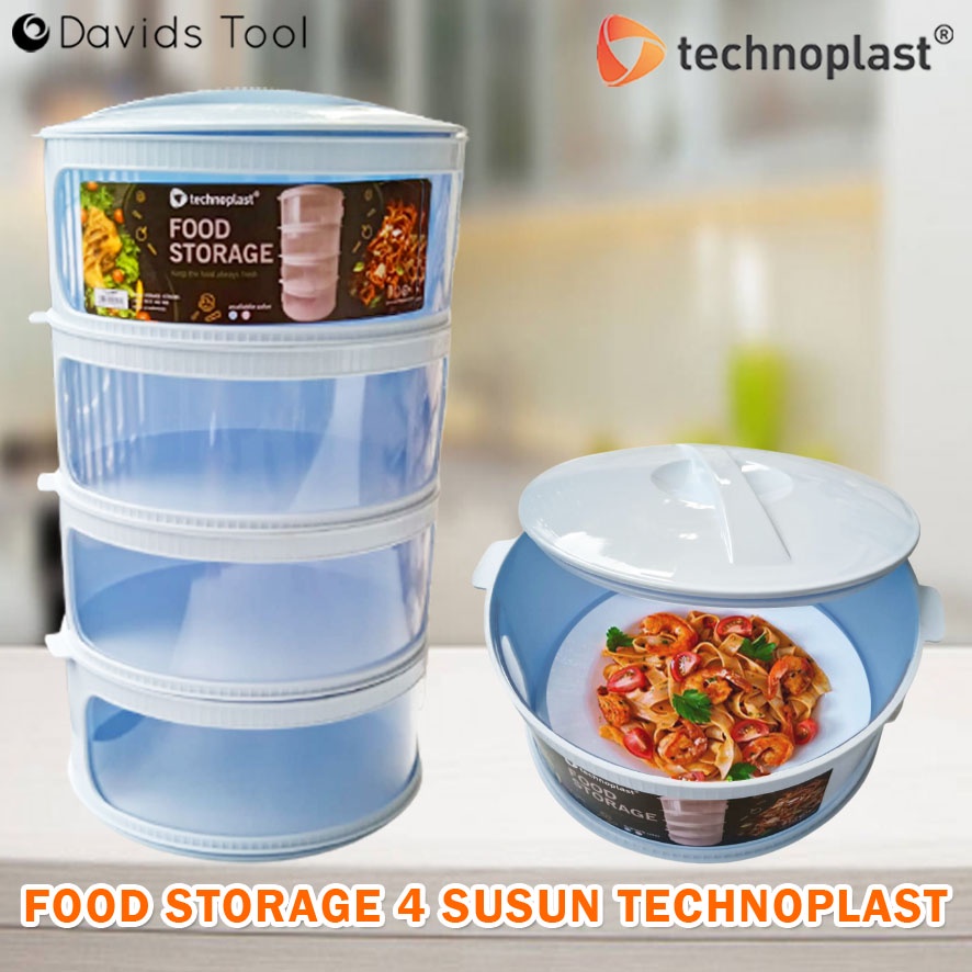 Rak Makanan Susun 4 Food Storage Tudung Saji Technoplast