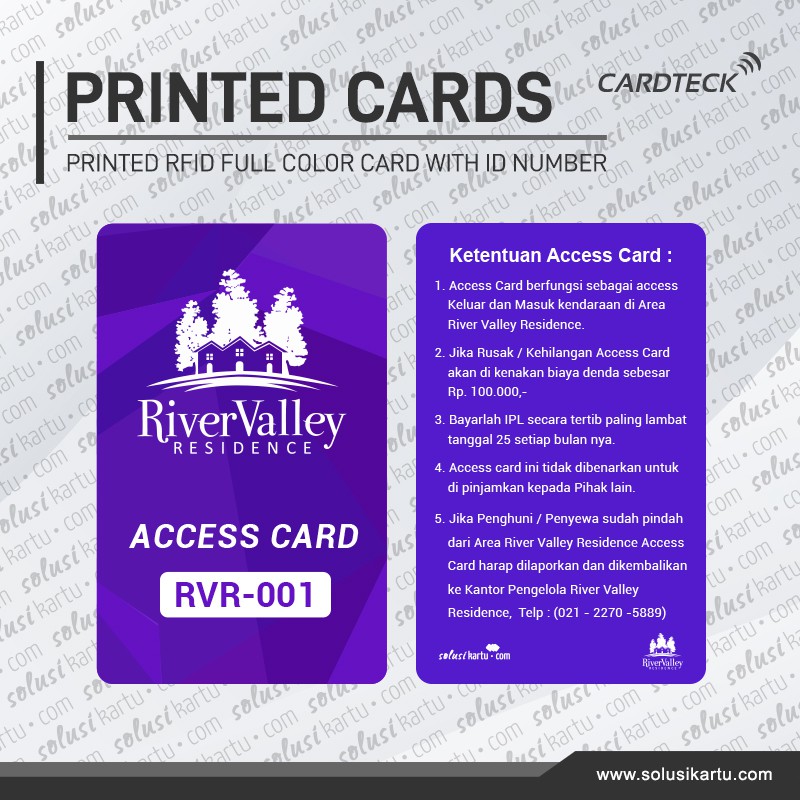 

Cetak Kartu RFID ID Card Custom Nomor Urut Proximity Mifare Full Color