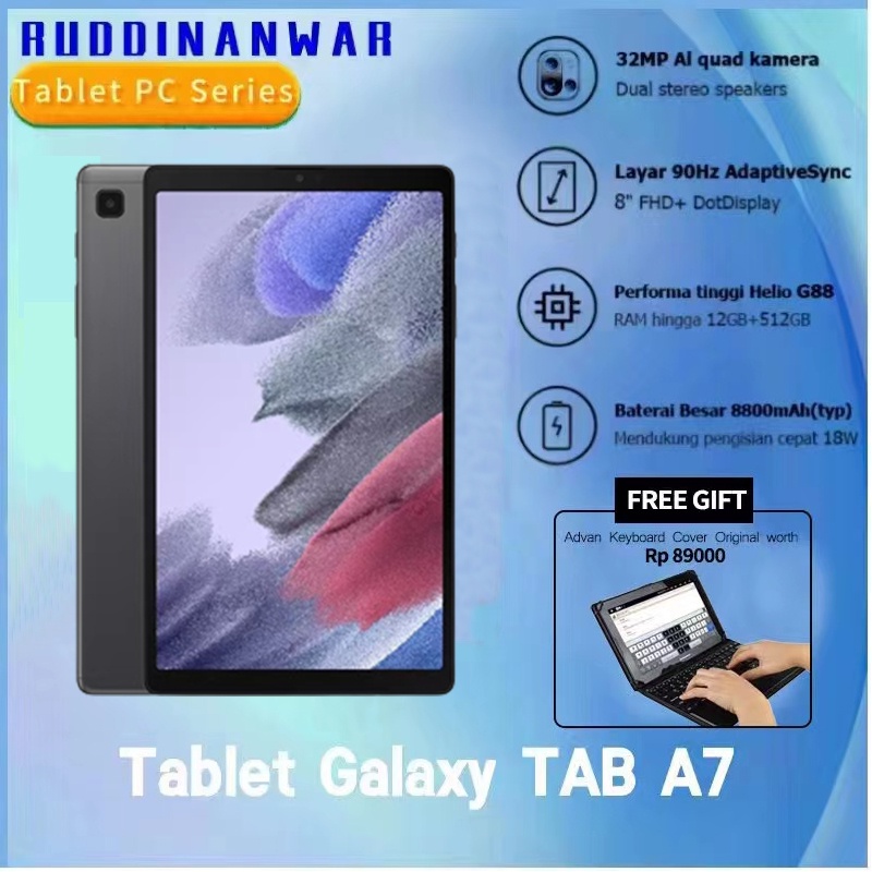 Asli Tablet Murah Baru Galaxy Tab A7 Lite Tablet RAM12GB+ROM512GB Tablet Pembelajaran Tablet Android laris manis 3G/4G/5G SIM+WIFI Tablet PC