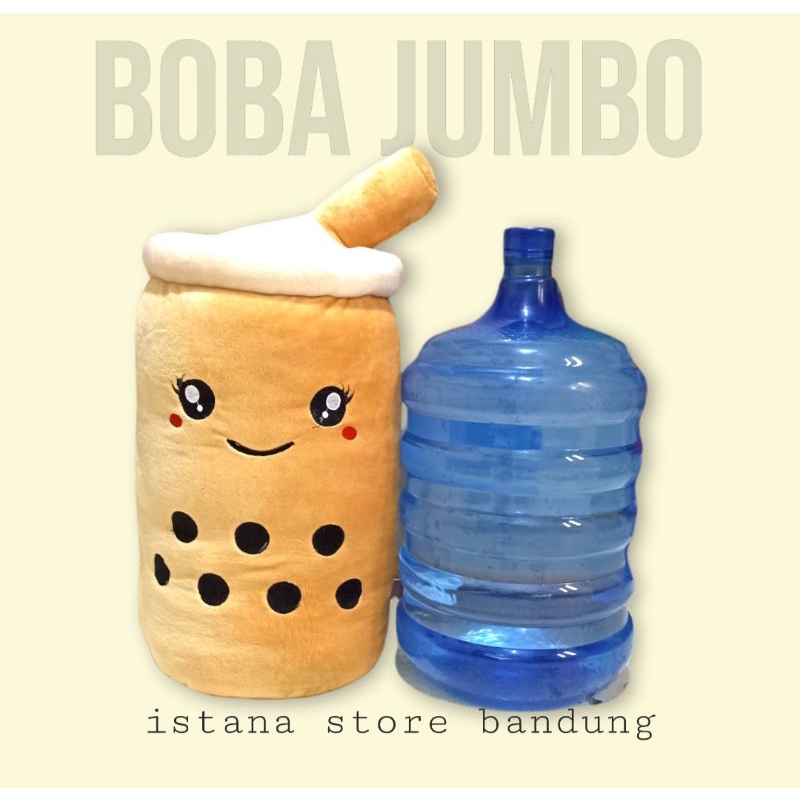 Boneka Boba Jumbo Lucu Lembut Cangkir Milk Tea Bahan Yelvo 50 cm Label SNI Murah Viral